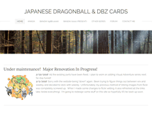 Tablet Screenshot of dragonballcards.com